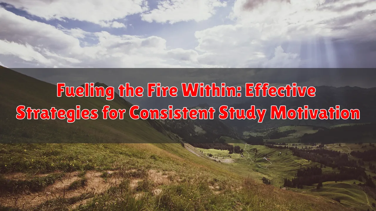 Fueling the Fire Within: Effective Strategies for Consistent Study Motivation